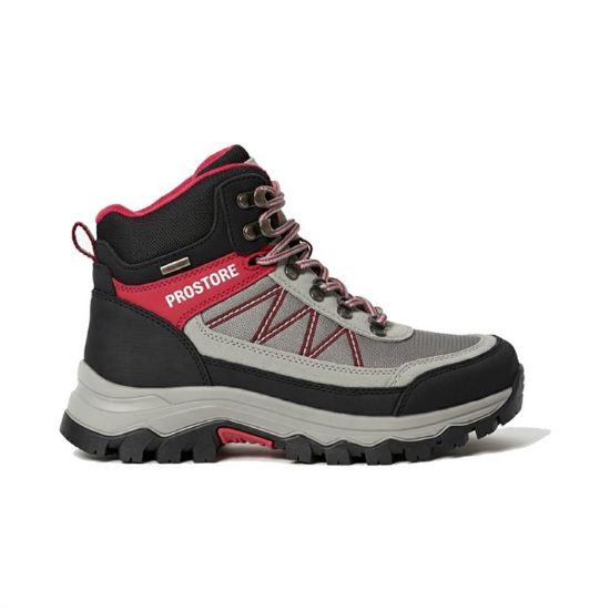 PICTURE OF PROSTORE FOOTWEAR SUMMIT STRIDER HIKING BOOTS RED GREY BLACK 3-1