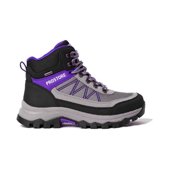 PICTURE OF PROSTORE FOOTWEAR SUMMIT STRIDER HIKING BOOTS PURPLE GREY BLACK 3-1