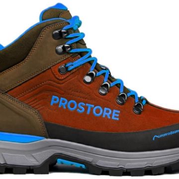 PROSTORE FOOTWEAR - TERRAVENTURE HIKING BOOTS CHOCOLATE BROWN BLUE 6.5-2