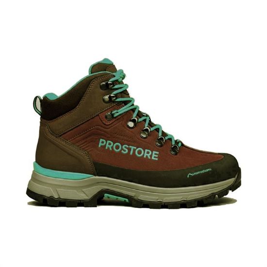 PICTURE OF PROSTORE FOOTWEAR TERRAVENTURE HIKING BOOTS BROWN TURQUOISE 3.5-1