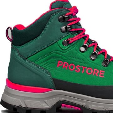 PROSTORE FOOTWEAR - TERRAVENTURE HIKING BOOTS GREEN PINKY RED 6-5