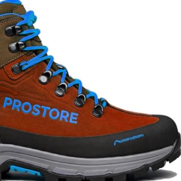 PROSTORE FOOTWEAR - TERRAVENTURE HIKING BOOTS CHOCOLATE BROWN BLUE 6.5-6