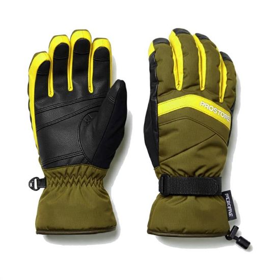 PICTURE OF PROSTORE GLOVES POWDERCORE GLOVE GREEN YELLOW BLACK XS-1