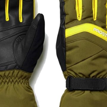 PROSTORE GLOVES - POWDERCORE GLOVE GREEN YELLOW BLACK XS-2