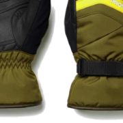 PICTURE OF PROSTORE GLOVES POWDERCORE GLOVE GREEN YELLOW BLACK XS-3