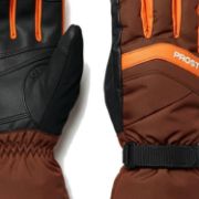 PICTURE OF PROSTORE GLOVES POWDERCORE GLOVE BROWN ORANGE BLACK XS-2