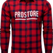 PICTURE OF PROSTORE GLOVES MICROFLEECE SHIRT RED BLACK S-2