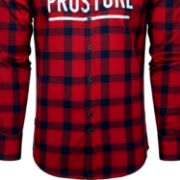 PICTURE OF PROSTORE GLOVES MICROFLEECE SHIRT RED BLACK S-3