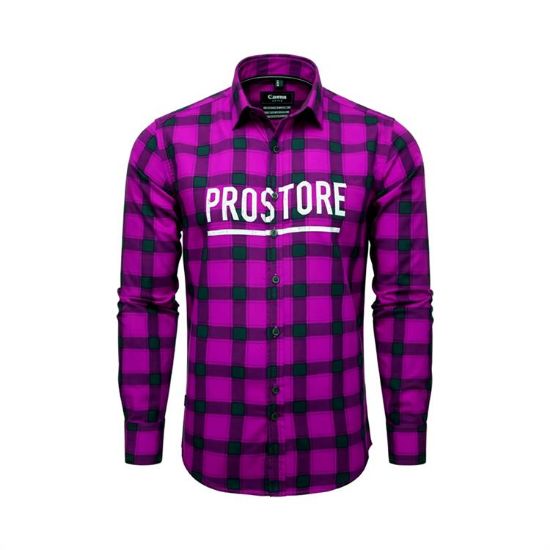 PICTURE OF PROSTORE GLOVES MICROFLEECE SHIRT PURPLE BLACK S-1