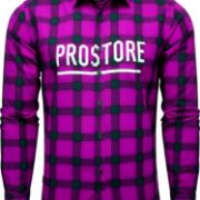 PICTURE OF PROSTORE GLOVES MICROFLEECE SHIRT PURPLE BLACK S-2