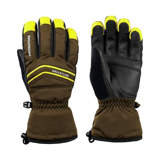 PICTURE OF PROSTORE GLOVES THERMALPEAK GLOVE BLACK YELLOW S-1