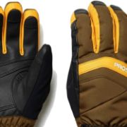 PICTURE OF PROSTORE GLOVES POWDERCORE GLOVE BROWN YELLOW BLACK XS-4