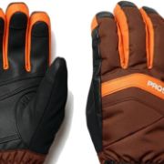 PICTURE OF PROSTORE GLOVES POWDERCORE GLOVE BROWN ORANGE BLACK XS-4