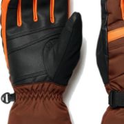 PICTURE OF PROSTORE GLOVES POWDERCORE GLOVE BROWN ORANGE BLACK XS-5