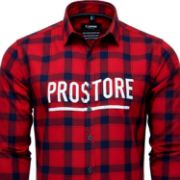 PICTURE OF PROSTORE GLOVES MICROFLEECE SHIRT RED BLACK S-4