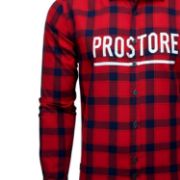 PICTURE OF PROSTORE GLOVES MICROFLEECE SHIRT RED BLACK S-5