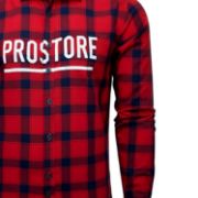 PICTURE OF PROSTORE GLOVES MICROFLEECE SHIRT RED BLACK S-6