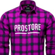 PICTURE OF PROSTORE GLOVES MICROFLEECE SHIRT PURPLE BLACK S-4