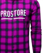 PICTURE OF PROSTORE GLOVES MICROFLEECE SHIRT PURPLE BLACK S-6