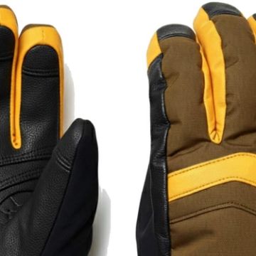 PROSTORE GLOVES - POWDERCORE GLOVE BROWN YELLOW BLACK XS-7