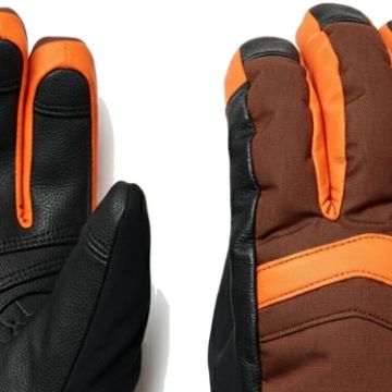 PROSTORE GLOVES - POWDERCORE GLOVE BROWN ORANGE BLACK XS-7