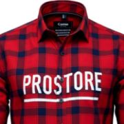 PICTURE OF PROSTORE GLOVES MICROFLEECE SHIRT RED BLACK S-7