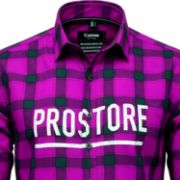 PICTURE OF PROSTORE GLOVES MICROFLEECE SHIRT PURPLE BLACK S-7