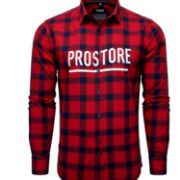 PICTURE OF PROSTORE GLOVES MICROFLEECE SHIRT RED BLACK S-10