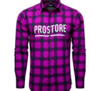 PICTURE OF PROSTORE GLOVES MICROFLEECE SHIRT PURPLE BLACK S-10