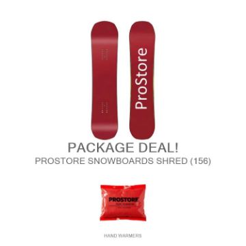 Picture of PROSTORE SNOWBOARDS SHRED STANDARD SNOWBOARD PACKAGE RED (MENS)