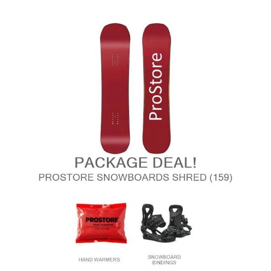 Picture of PROSTORE SNOWBOARDS SHRED DELUXE PACKAGE - RED