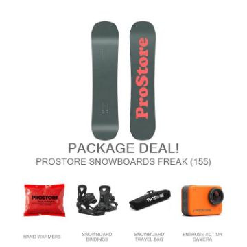 Picture of PROSTORE SNOWBOARDS FREAK ULTIMATE SNOWBOARD PACKAGE GREEN ORANGE (MENS)