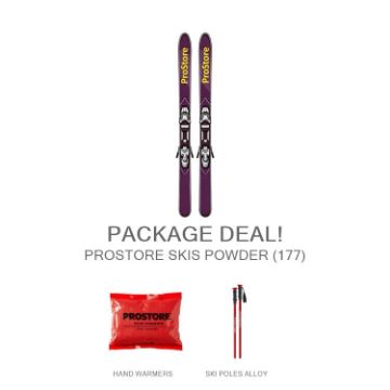 Picture of PROSTORE SKIS POWDER STANDARD PACKAGE SKI PACKAGE RED (UNISEX)