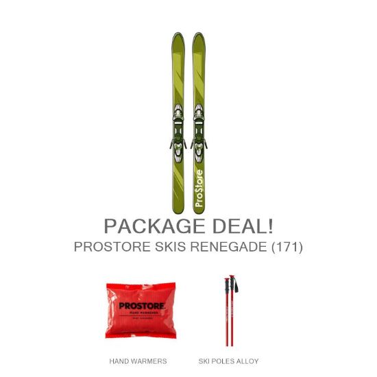 Picture of PROSTORE SKIS RENEGADE STANDARD PACKAGE - GREEN YELLOW