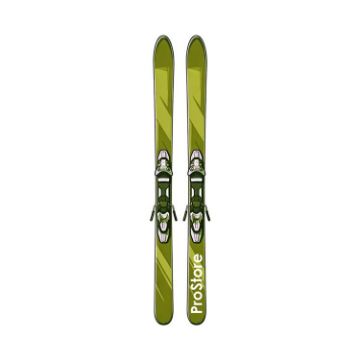 Picture of PROSTORE SKIS RENEGADE DELUXE PACKAGE SKI PACKAGE GREEN YELLOW (WOMENS)