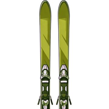 Picture of PROSTORE SKIS RENEGADE STANDARD PACKAGE SKI PACKAGE GREEN YELLOW (WOMENS)
